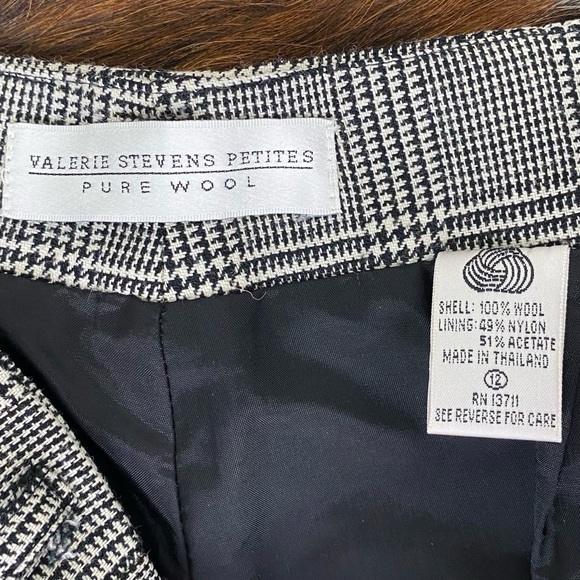 Valarie Stevens Petite Pure Wool Houndstooth Pant - Picture 3 of 3